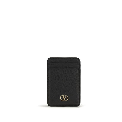 Valentino Garavani Black Bos Taurus Leather Wallet