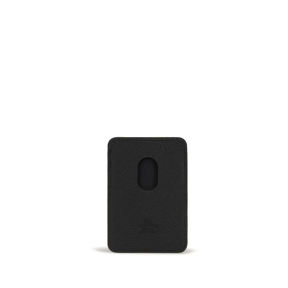 Valentino Garavani Black Bos Taurus Leather Wallet