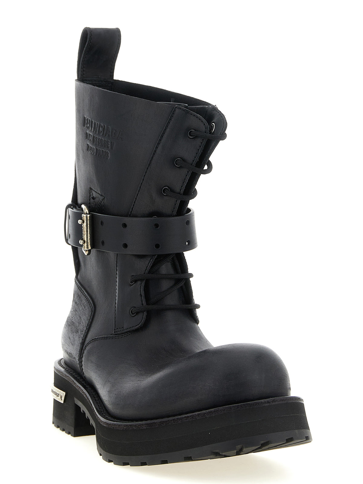 Botas de Tobillo Balenciaga de Piel de Becerro Negra