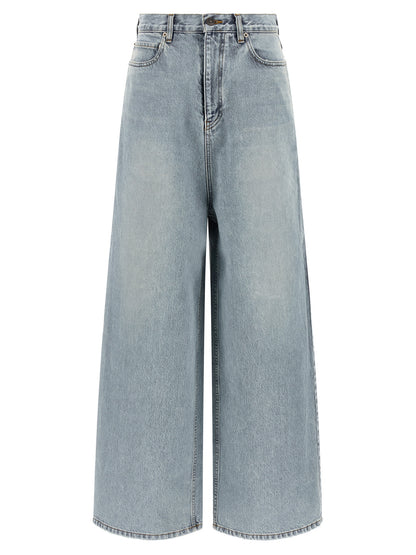 Balenciaga Vaqueros De Corte Amplio En Algodón Azul Claro
