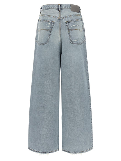 Balenciaga Vaqueros De Corte Amplio En Algodón Azul Claro