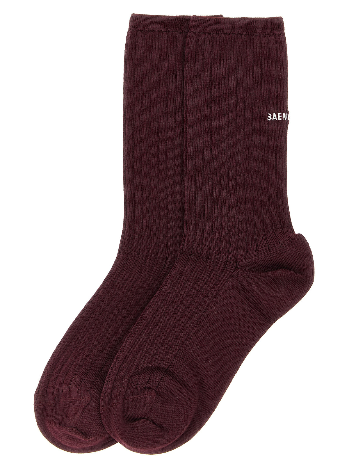 Calcetines De Lana De Balenciaga En Tono Burdeos Intenso