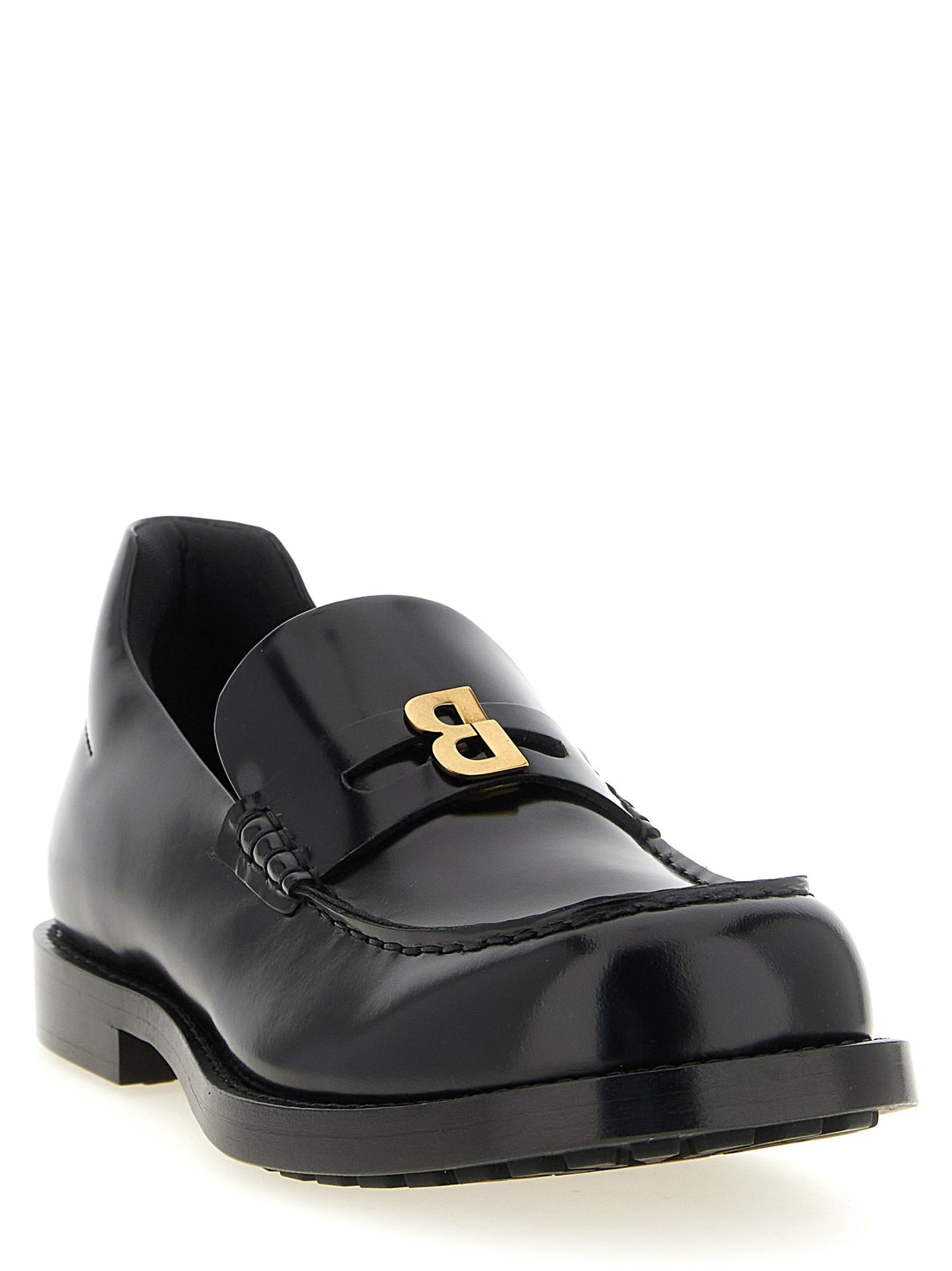 Mocasines Slip On De Piel De Becerro En Negro Balenciaga