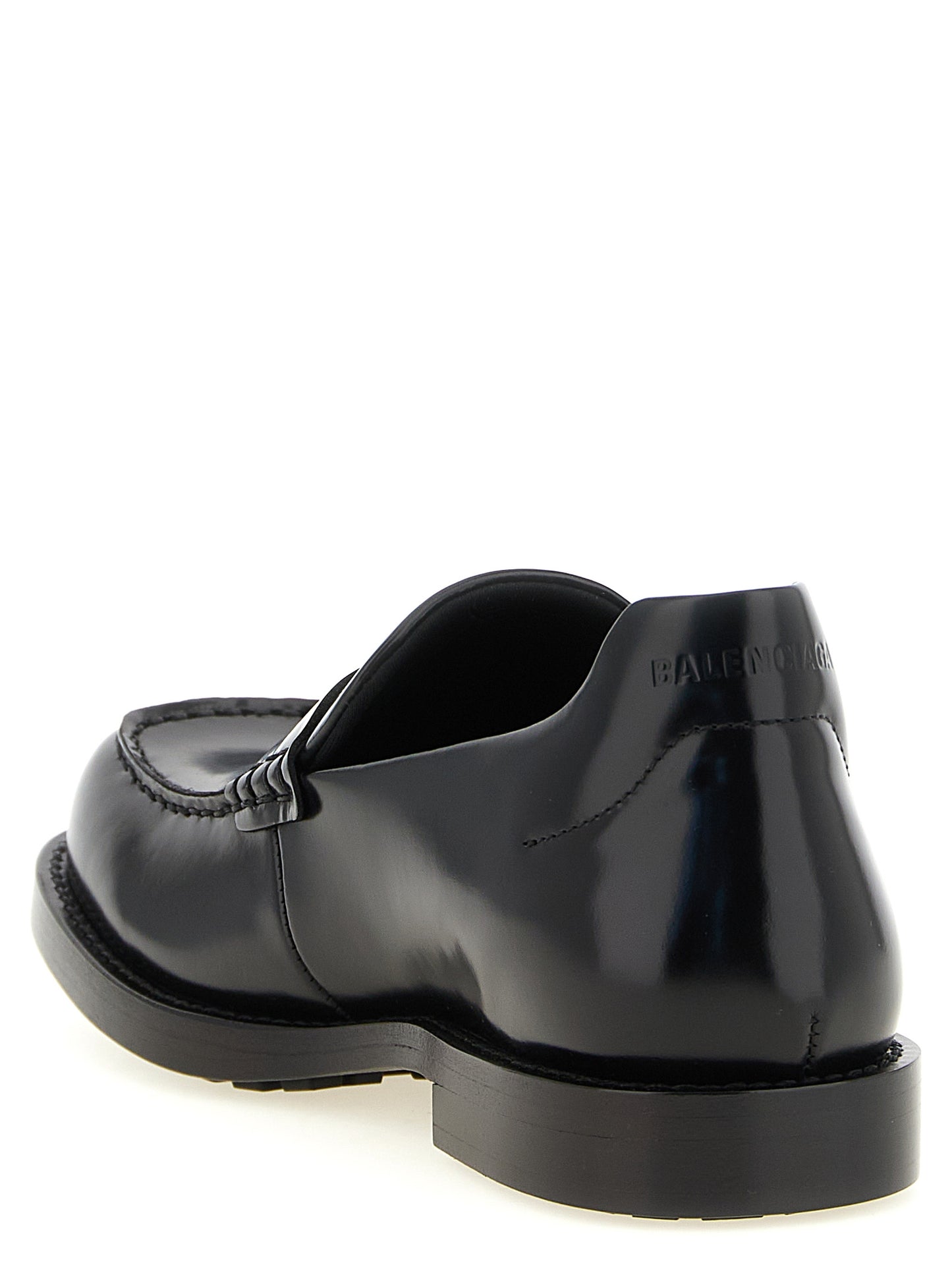 Mocasines Slip On De Piel De Becerro En Negro Balenciaga
