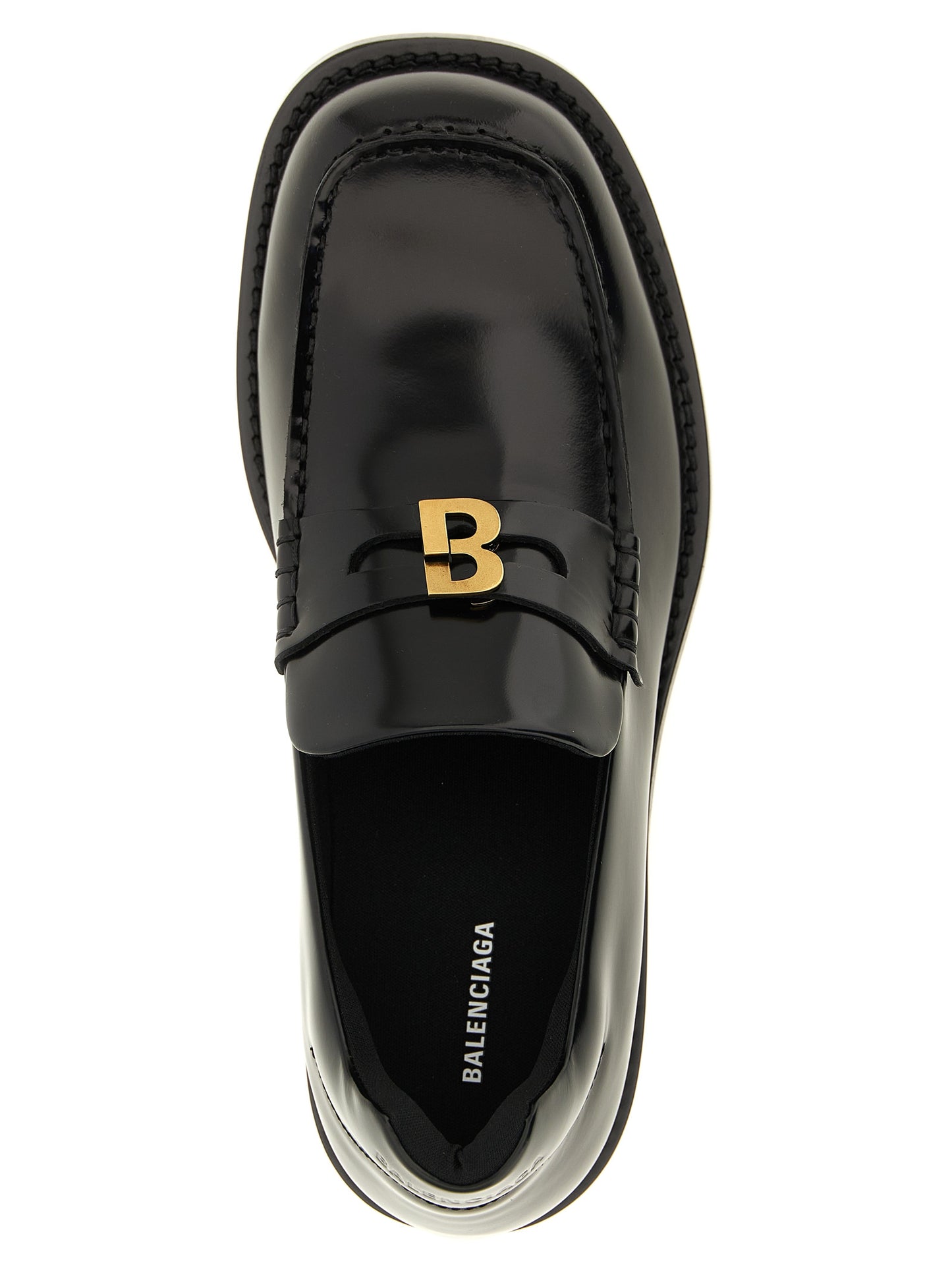 Mocasines Slip On De Piel De Becerro En Negro Balenciaga