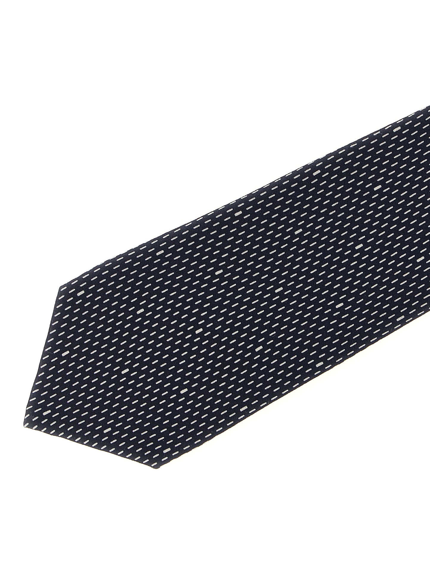 Cravate En Soie Bleue À Pois Saint Laurent