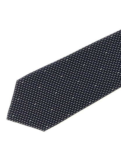 Cravate En Soie Bleue À Pois Saint Laurent