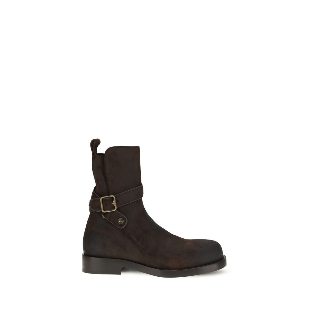 Burberry Botas De Cordón Piel Bovina Marrón Modelo Ledger