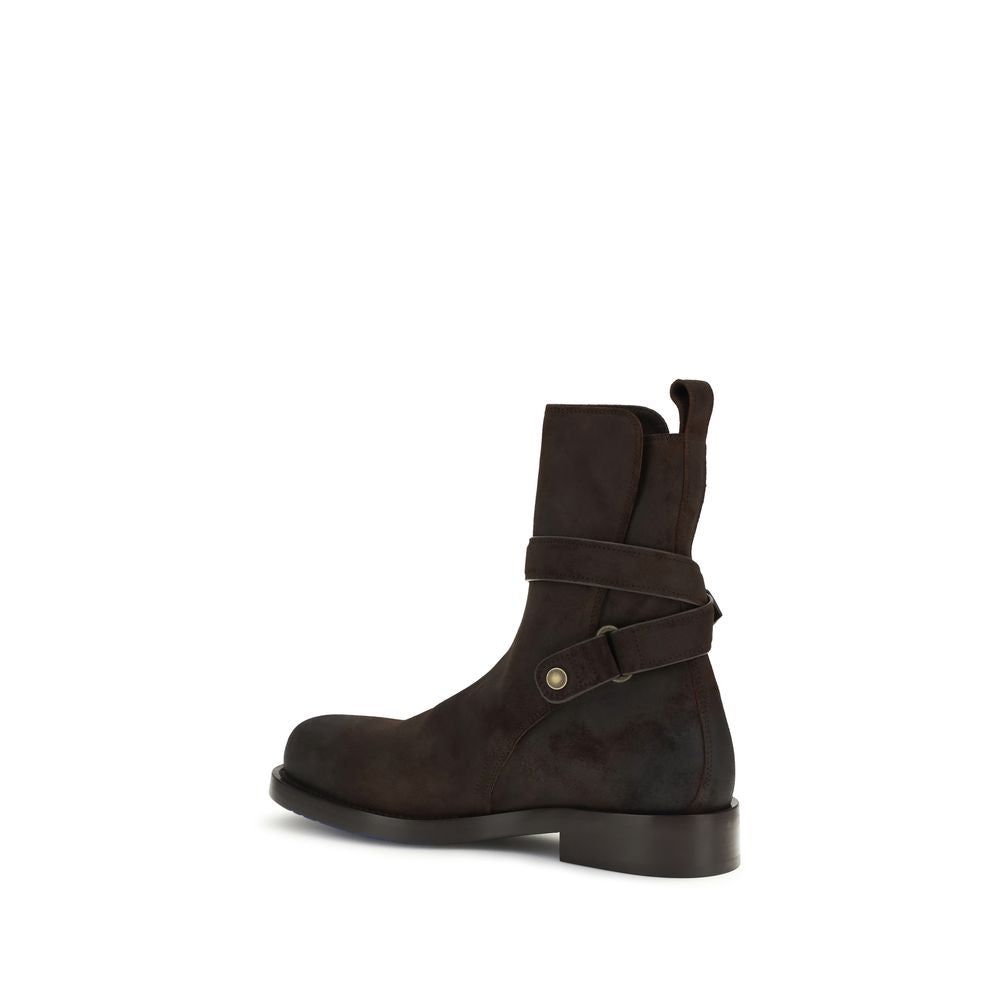 Burberry Botas De Cordón Piel Bovina Marrón Modelo Ledger