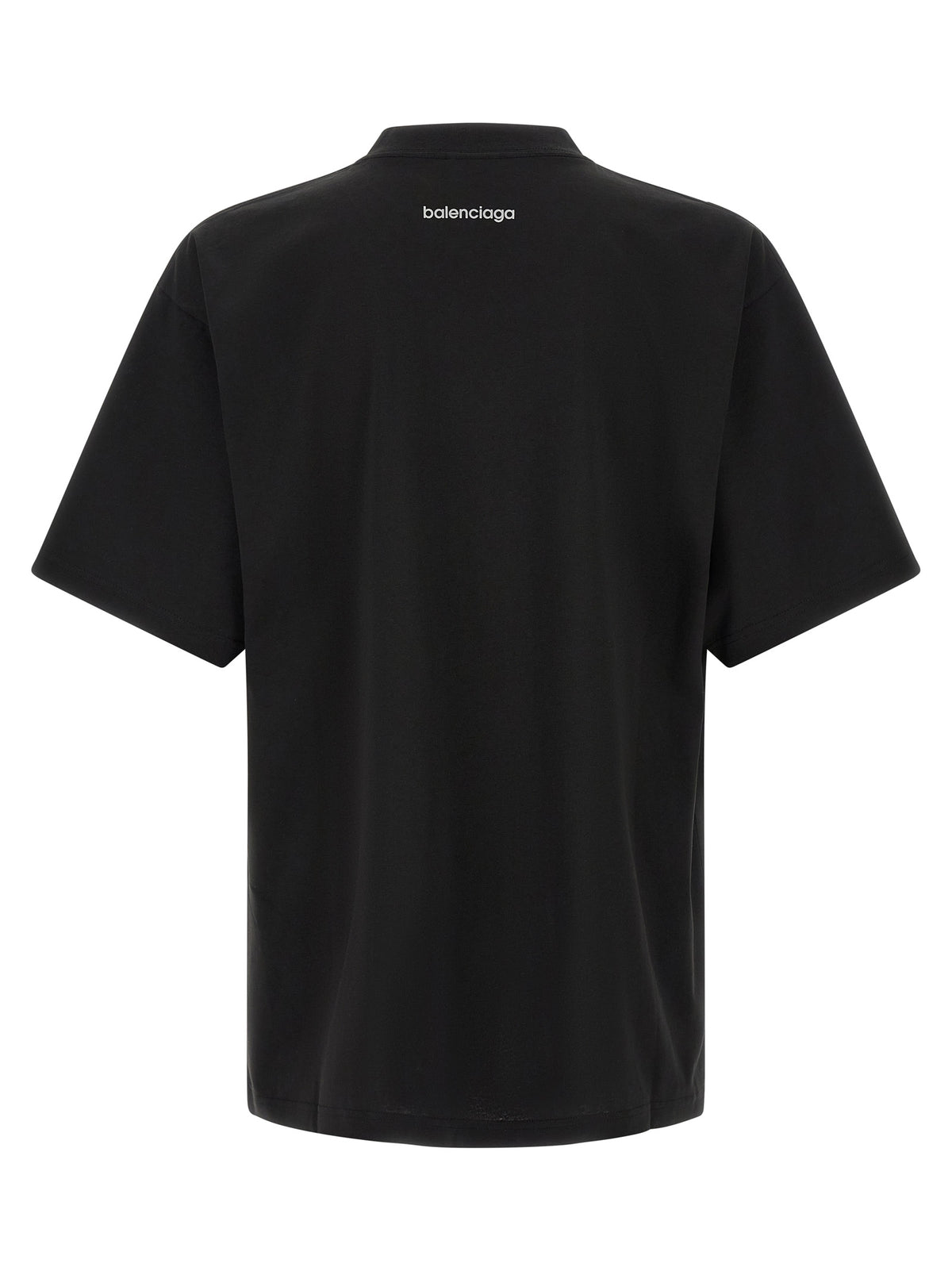 Camiseta De Algodón Balenciaga Negro Diseño Elegante