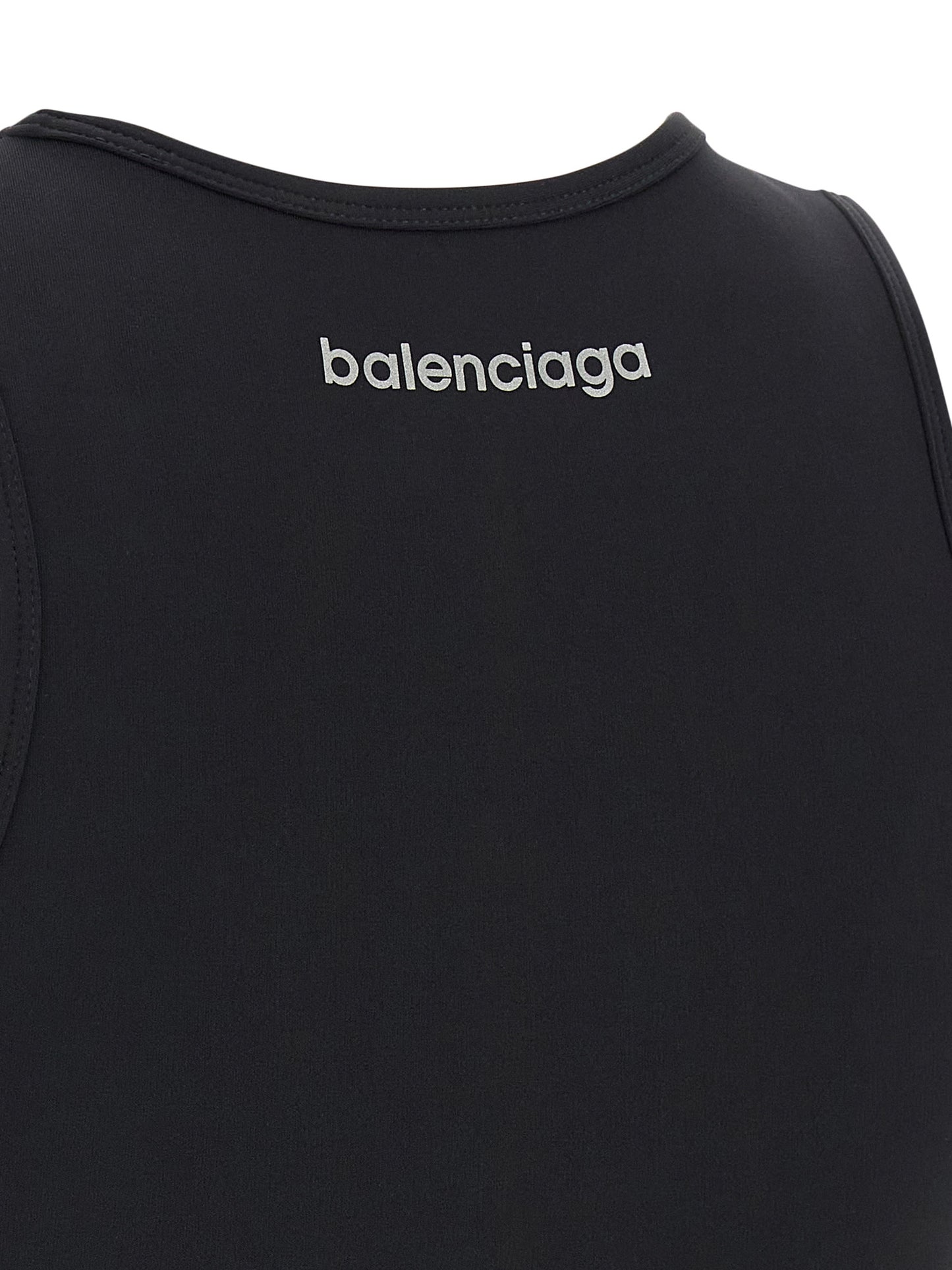 Sujetador Deportivo Balenciaga Negro en Poliamida y Ajuste Segunda Piel