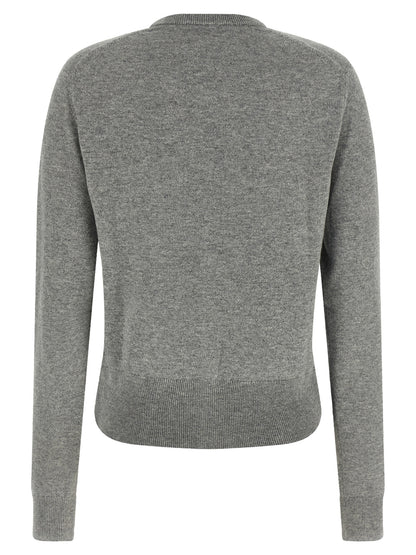 Cardigan en Cachemire Gris Chiné Dolce & Gabbana