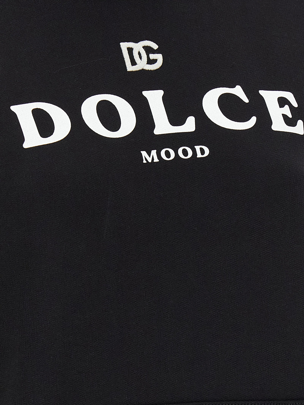 Sudadera Con Capucha De Algodón Negra Dolce & Gabbana