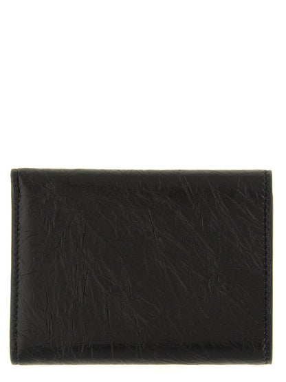 Porte-cartes en cuir noir Fendi