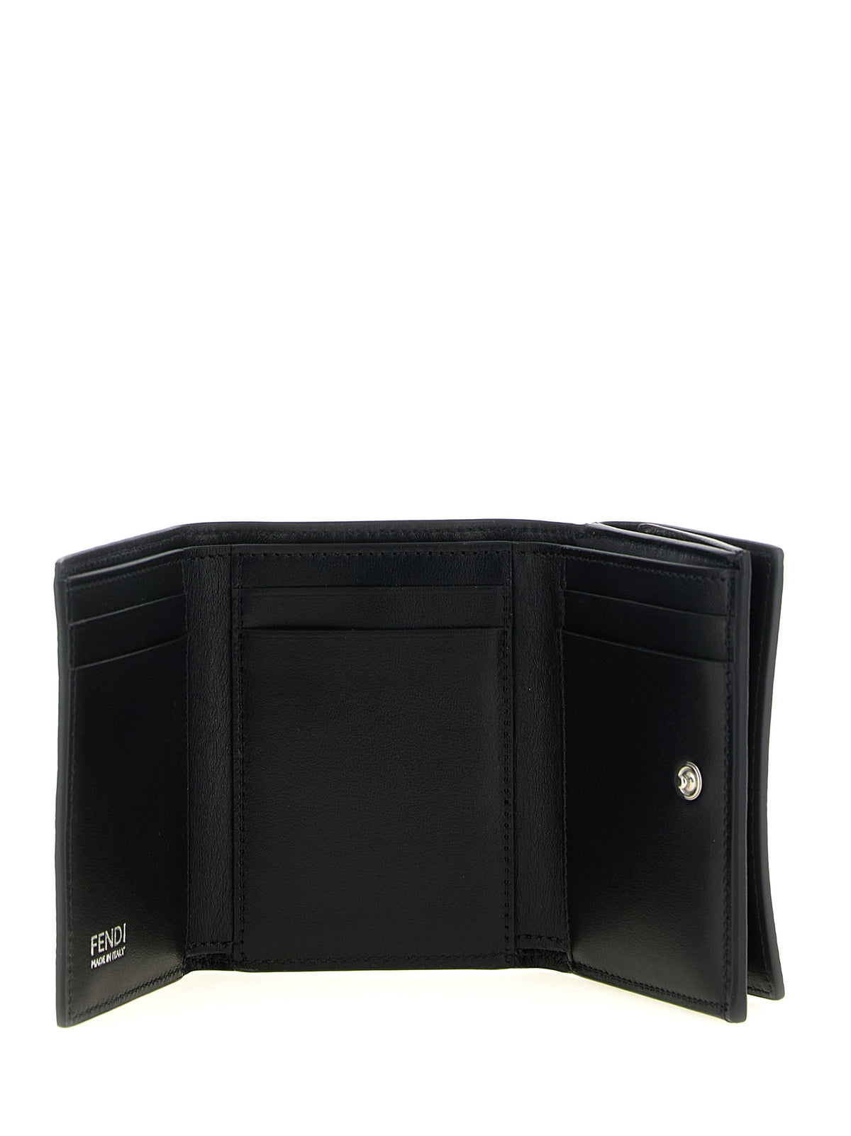 Porte-cartes en cuir noir Fendi