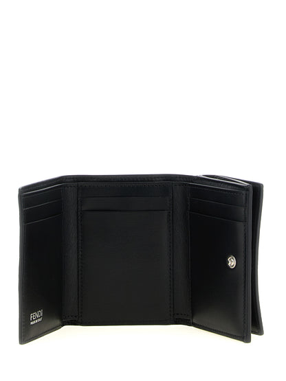 Porte-cartes en cuir noir Fendi