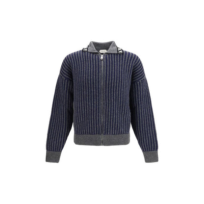 Versace Cárdirn de Lana Merina Gris Ovis Aries - Motivo Greca