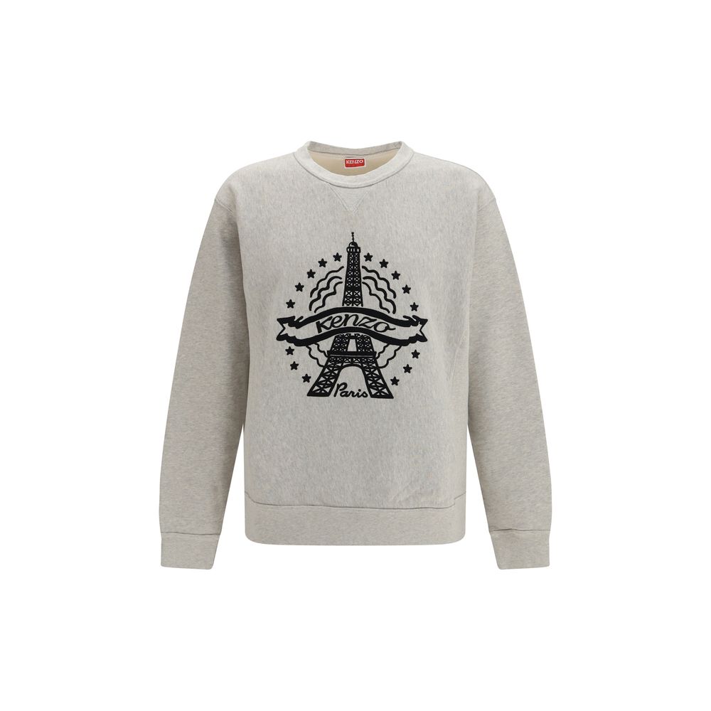 Kenzo Sudadera De Algodón Gris Con Corte Regular Y Suave