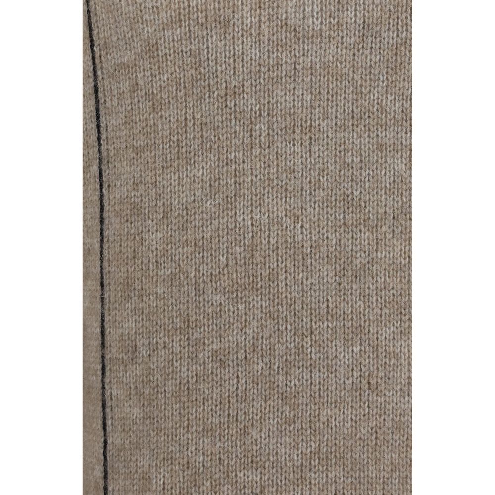 Sudadera Con Capucha De Alpaca Beige Giorgio Armani