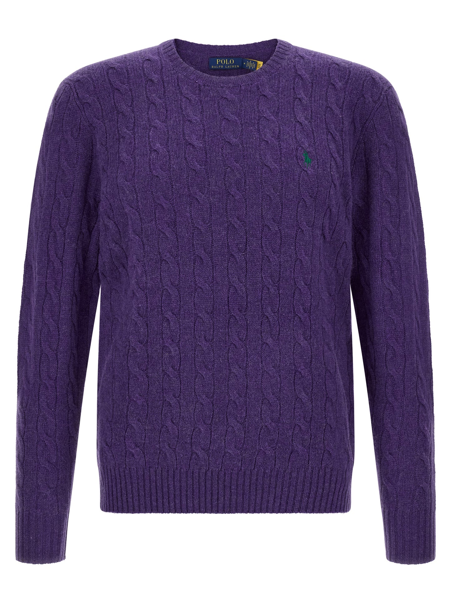 Polo Ralph Lauren Cárdigan De Lana Morado Con Manga Larga