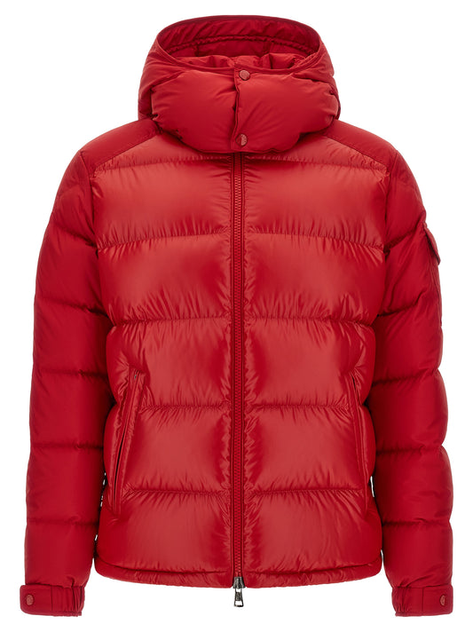 Abrigo Largo De Poliéster Rojo Moncler Colección Maya