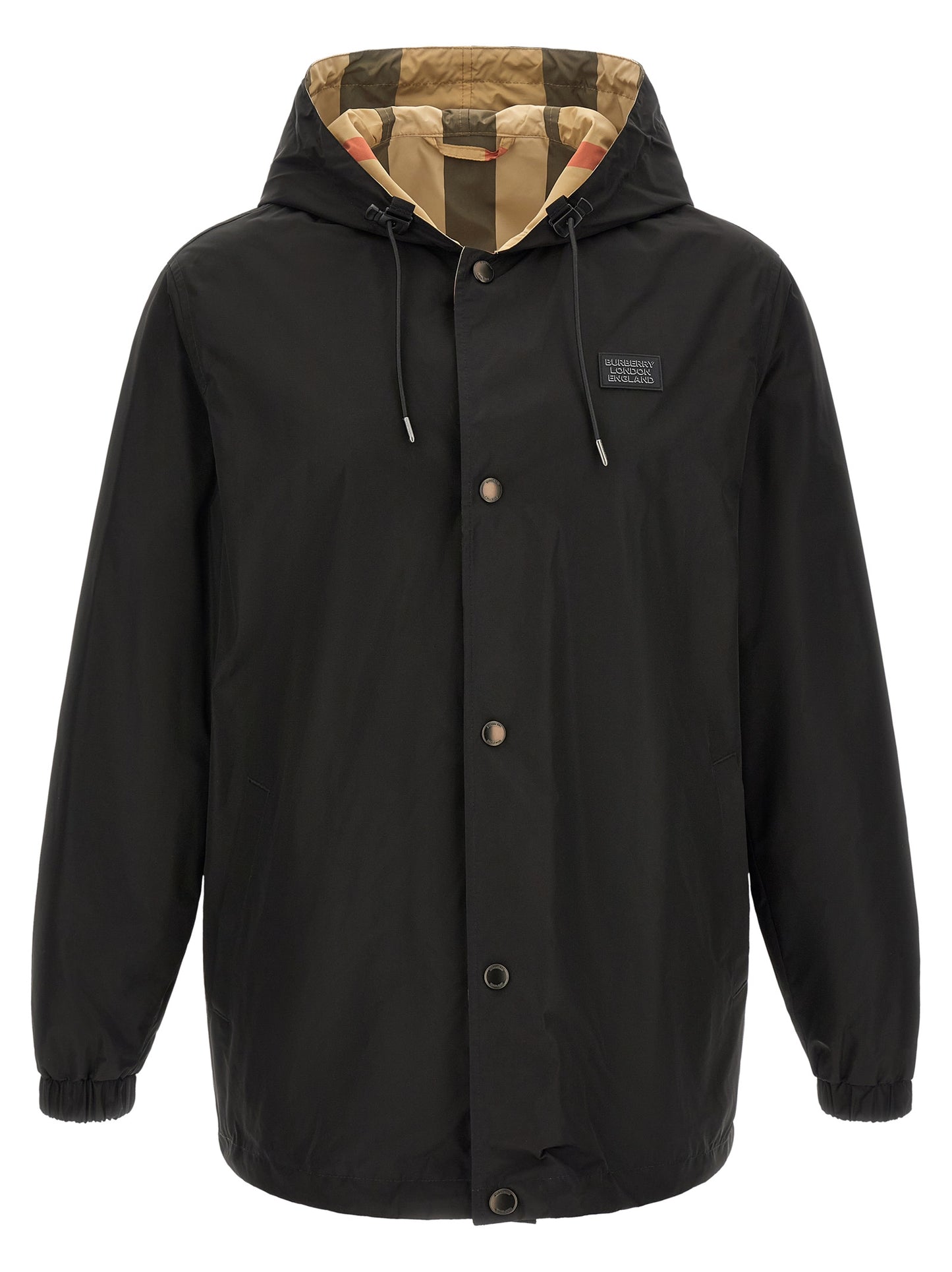 Chaqueta Abrigo Burberry De Poliéster Negro Interior