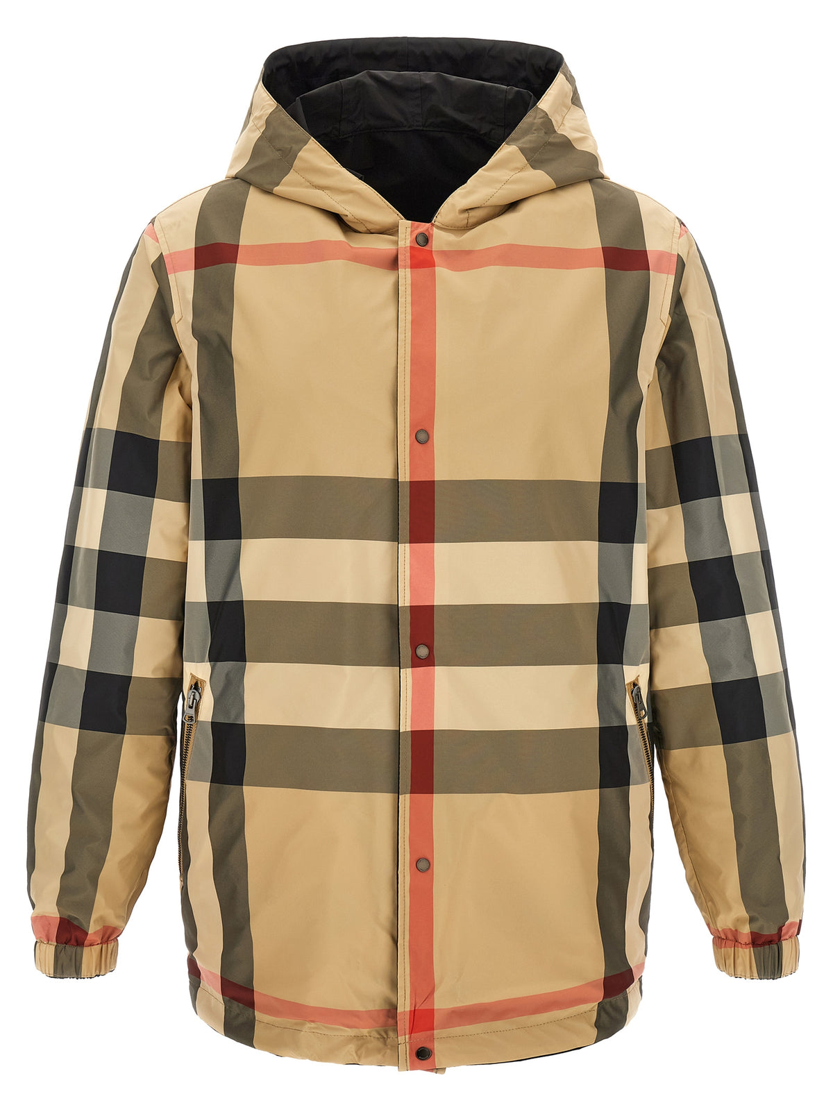 Chaqueta Abrigo Burberry De Poliéster Negro Interior