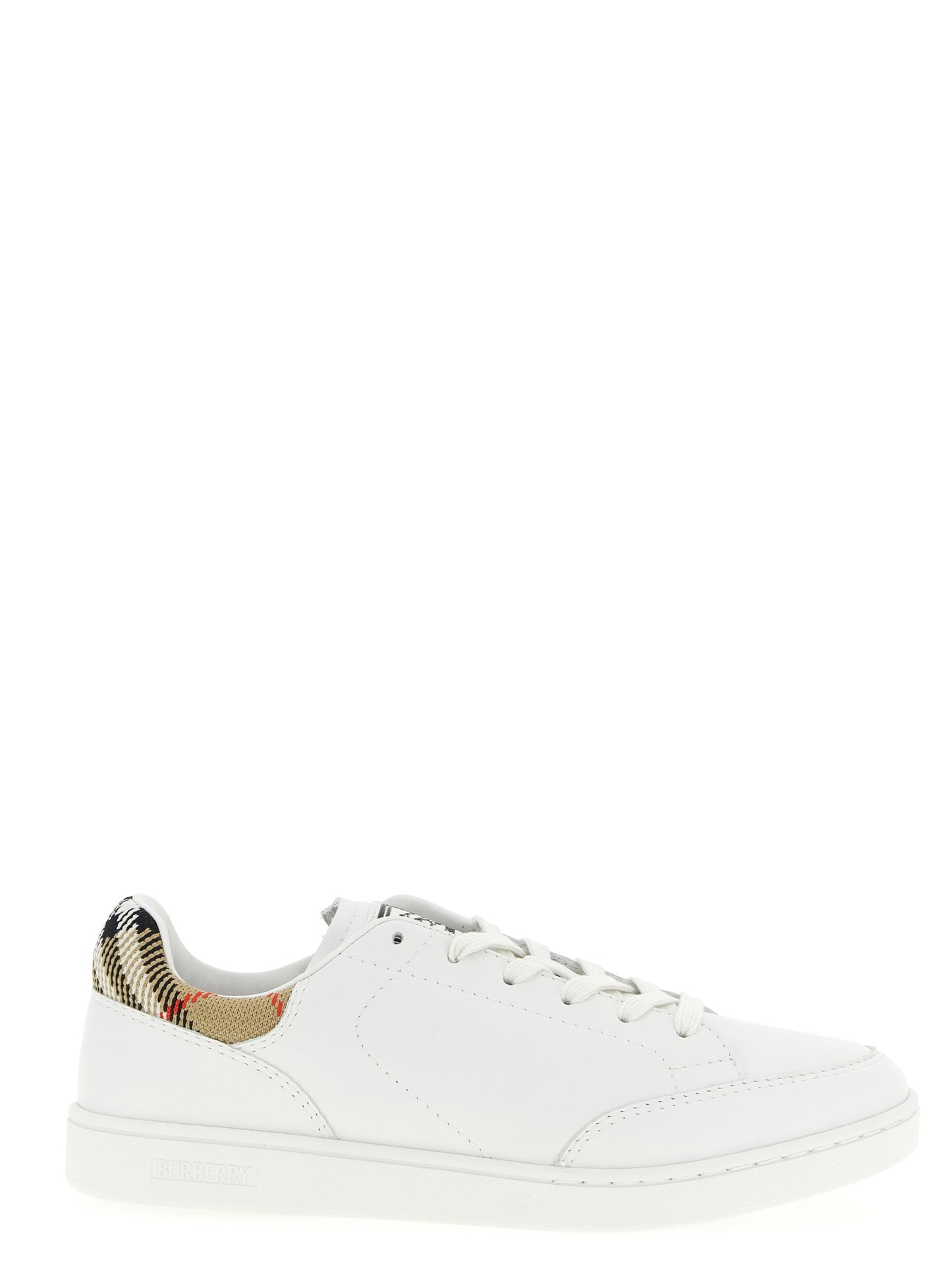 Burberrry Zapatillas Bajas De Cuero Vaquino Multicolor Corte Bajo