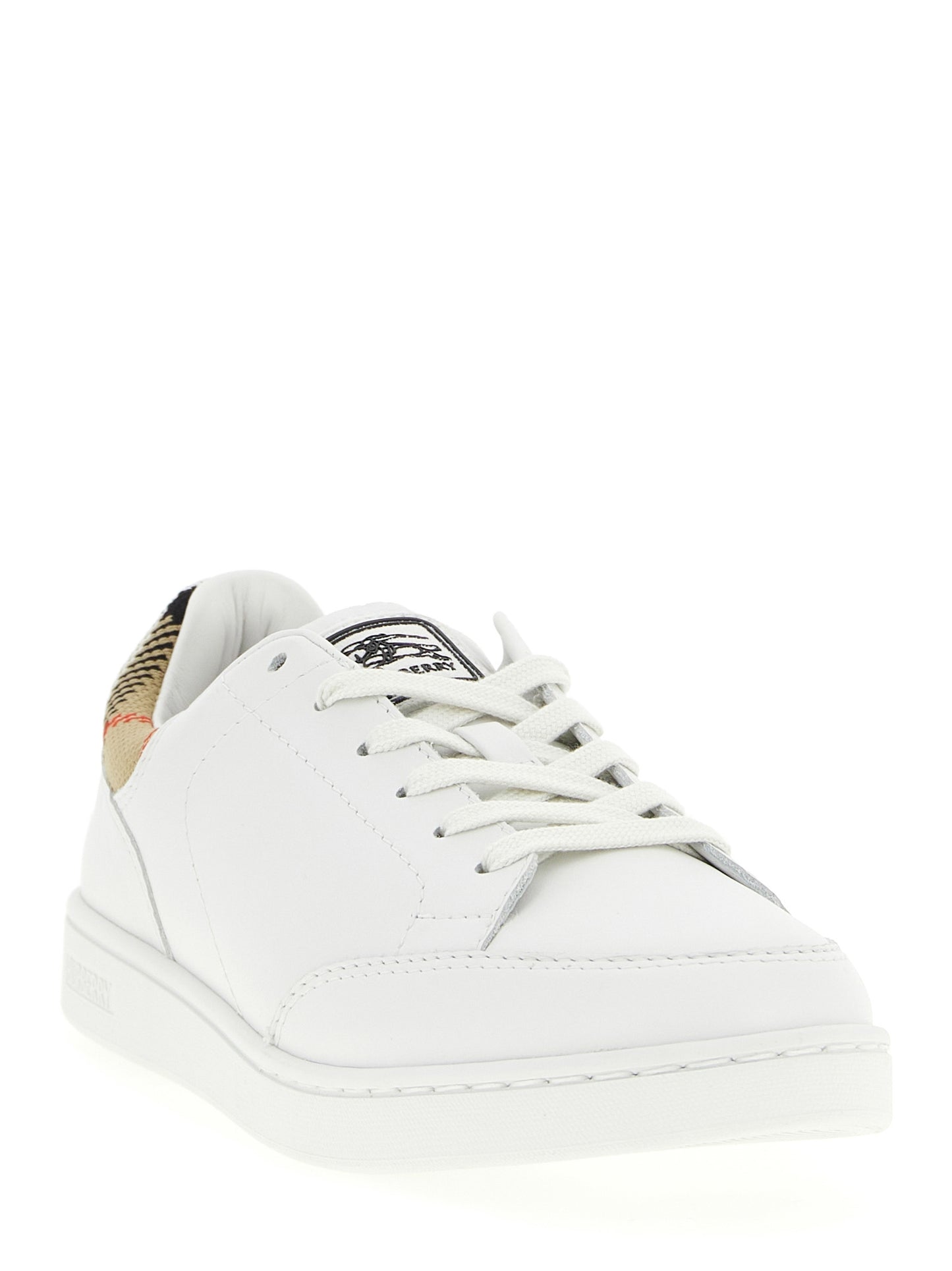 Burberrry Zapatillas Bajas De Cuero Vaquino Multicolor Corte Bajo