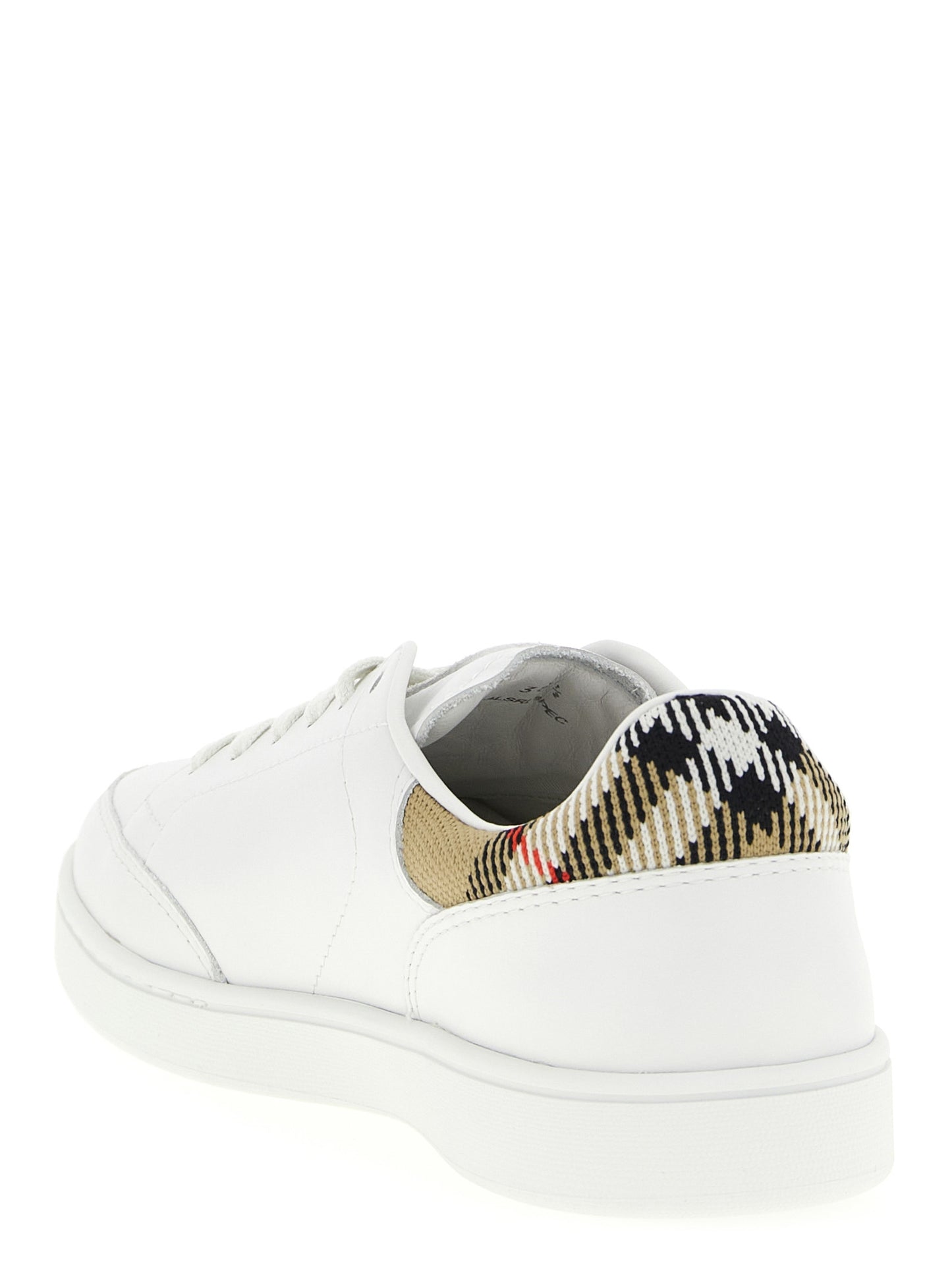 Burberrry Zapatillas Bajas De Cuero Vaquino Multicolor Corte Bajo