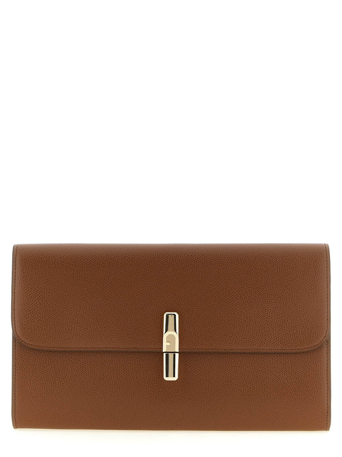 Pochette Furla en cuir de veau marron