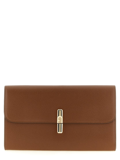 Pochette Furla en cuir de veau marron