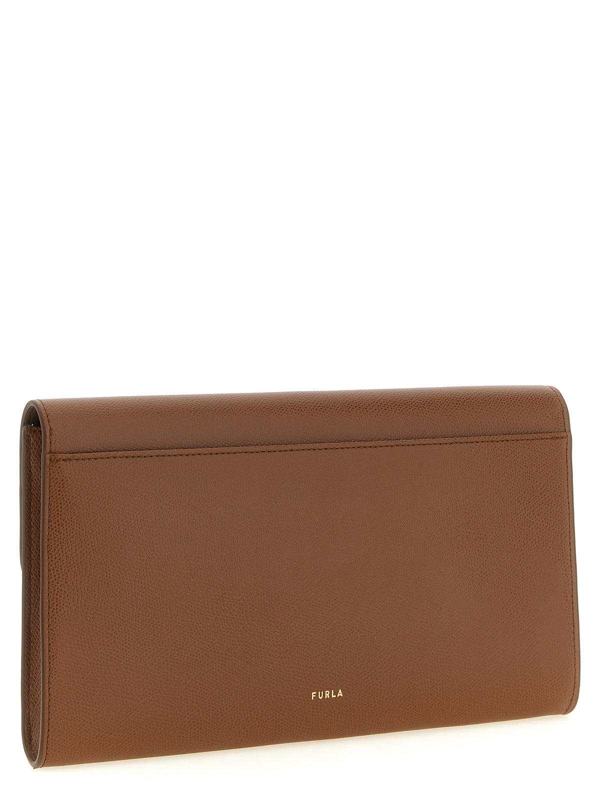 Pochette Furla en cuir de veau marron