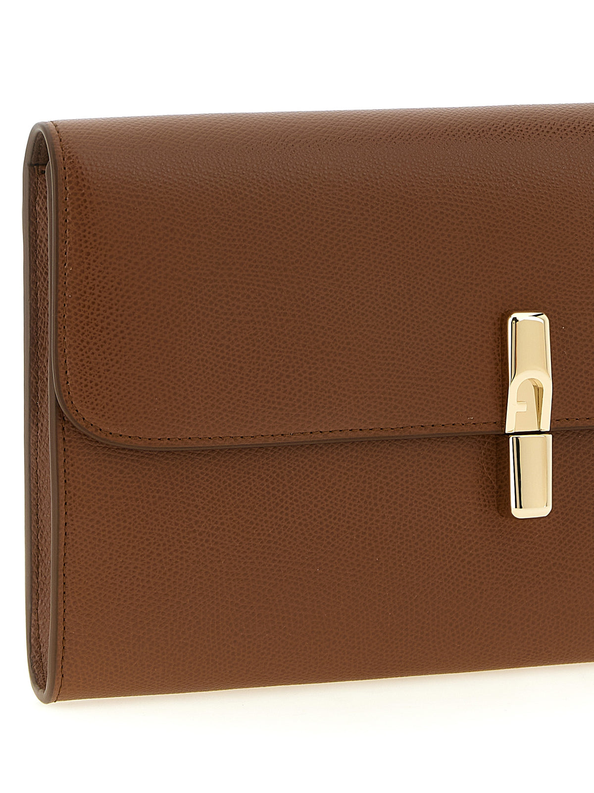 Pochette Furla en cuir de veau marron