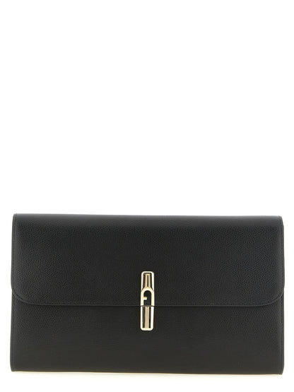 Pochette en cuir de veau Furla modèle Iride Noir