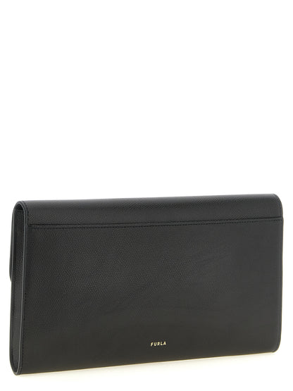Pochette en cuir de veau Furla modèle Iride Noir