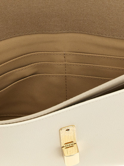 Cartera De Mano Clutch Blanca De Cuero De Becerro Furla Iride