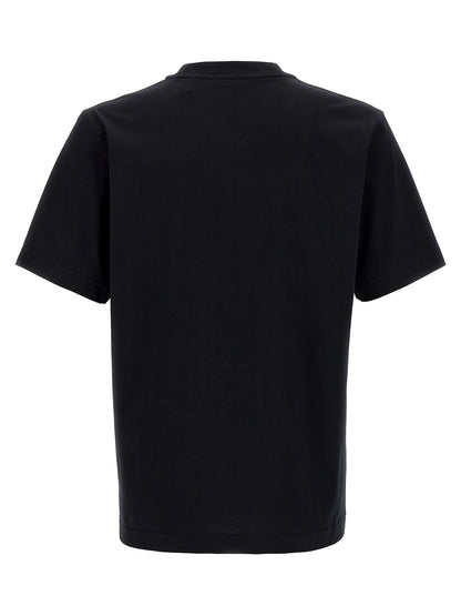 Burberry Black Cotton T-shirt with Chest Logo