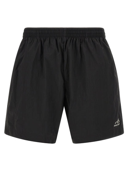 Pantalones Cortos Balenciaga De Poliamida En Negro