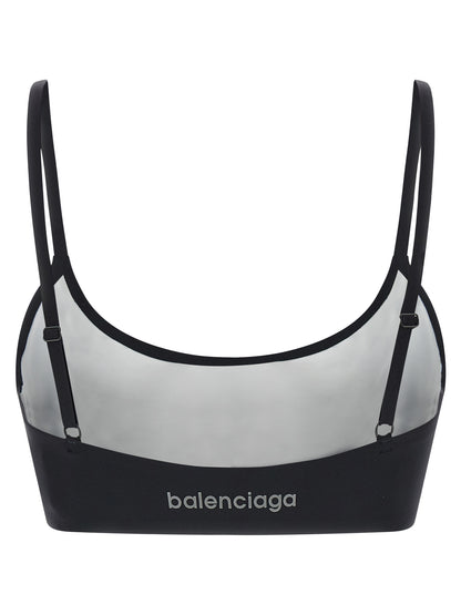 Balenciaga Black Polyamide Sport Bra