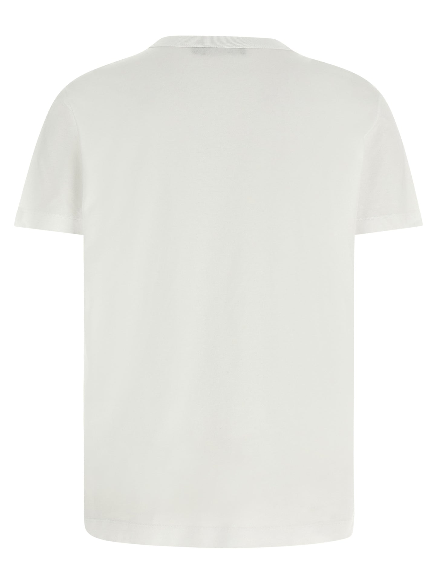 Dolce & Gabbana T-shirt blanc en coton avec imprimé sur le devant