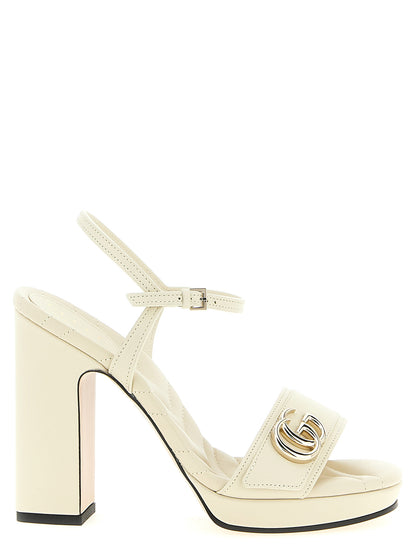 Zapatos De Tacón Alto Gucci De Piel De Becerro Blanca