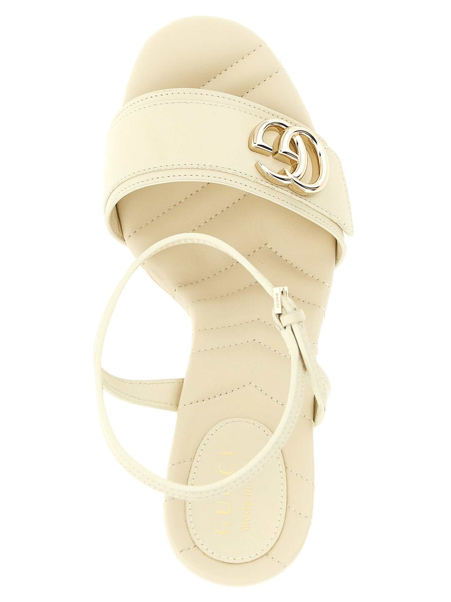 Zapatos De Tacón Alto Gucci De Piel De Becerro Blanca
