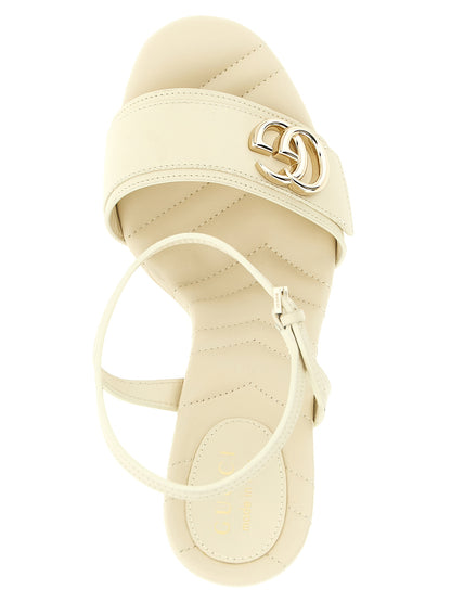 Zapatos De Tacón Alto Gucci De Piel De Becerro Blanca