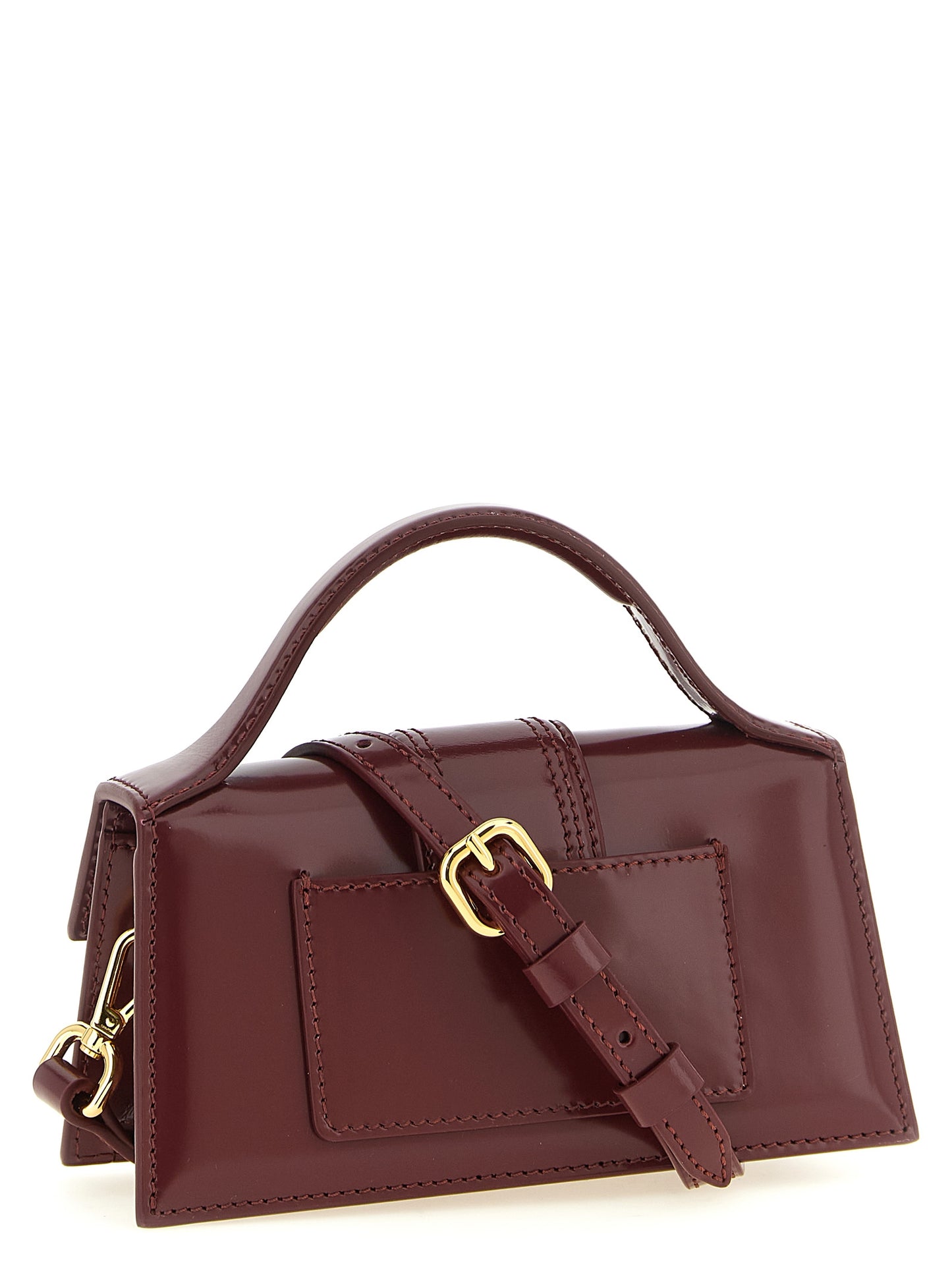 Jacquemus Bolso De Mano Le Bambino En Piel De Ternera Burdeos