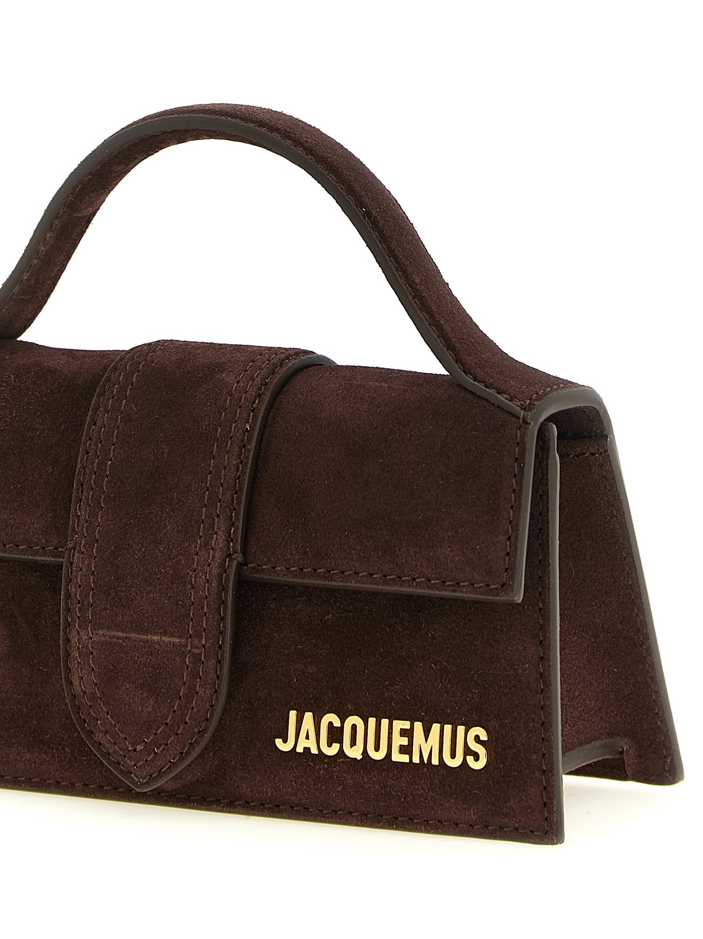 Bolso De Mano De Piel De Becerro Jacquemus Marrón Moderno