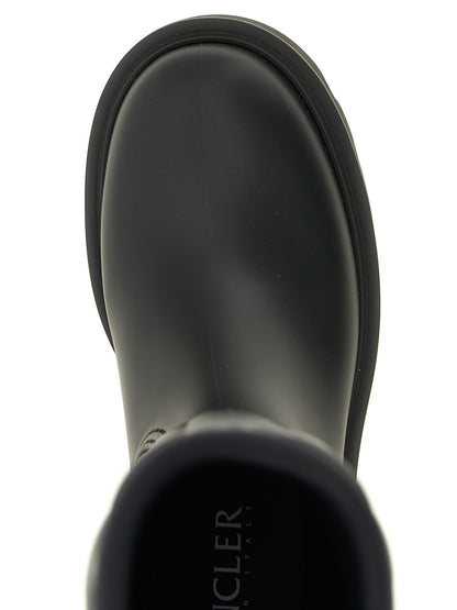Moncler Black PVC Knee-High Boots - Waterproof Finish