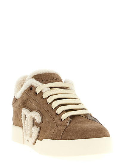 Zapatillas Dolce & Gabbana De Piel De Cordero Marron