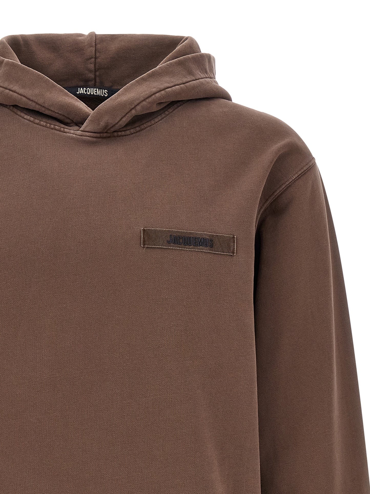Jacquemus Brown Cotton Le Hoodie Gros Grain Hoodie