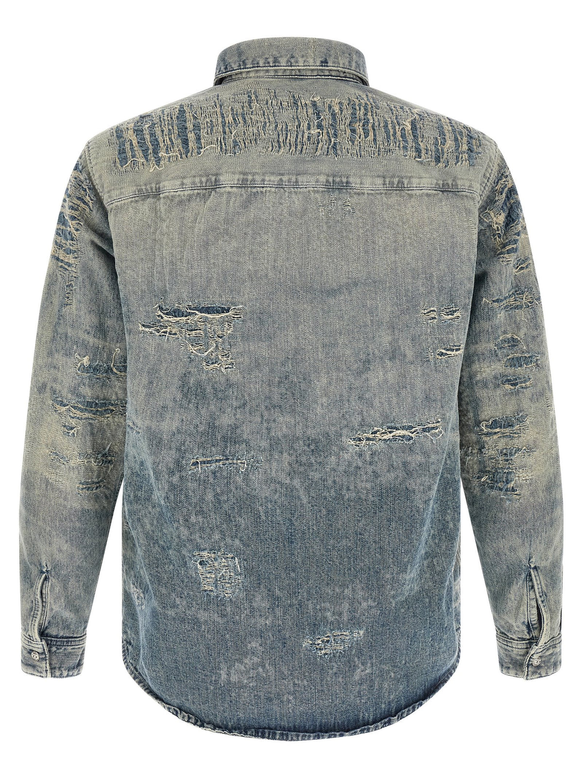 Blusa Diesel De Algodón Azul Con Cuello Pico Modelo D-Simply